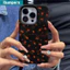 Ibumpers Vỏ Điện Thoại Nơ Cherries Hồng Hoa Hồng Đẹp Thẩm Mỹ Silicon Mềm Vỏ Chống Sốc Cho iPhone 11 12 13 14 15 16 17 Pro Max IP Plus