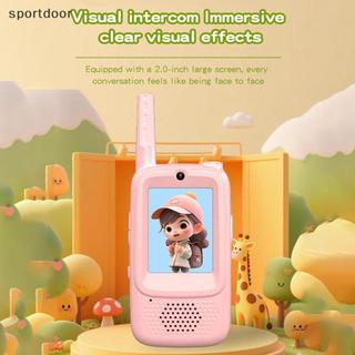 [sportoutdoor] 2 Bộ Đàm Video Cho Trẻ Em Có Thể Sạc Lại Với Màn Hình Hiển Thị Và Hiệu Ứng Giọng Nói Đồ Chơi Ngoài Trời Tầm Xa Quà Tặng Sinh Nhật [out]