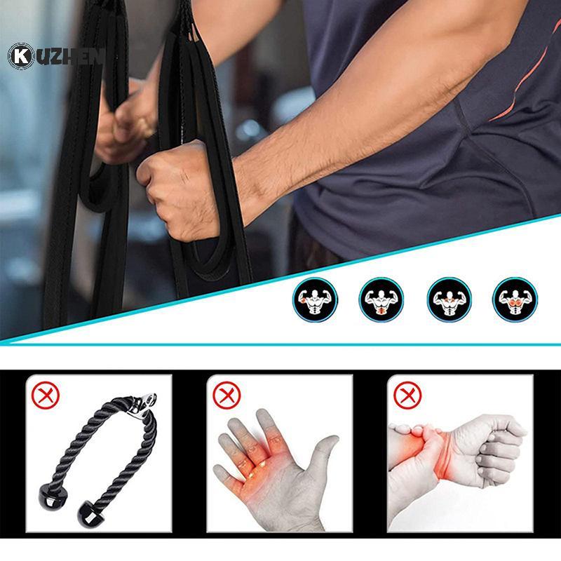 KUZHEN Thể Dục Tricep Dây Kéo Xuống Tập Luyện Tricep Dây Cáp Cắn Ròng Rọc Crunch Kích Hoạt Nhiều Sợi Cơ Bắp Dây Đeo Bicep HOT