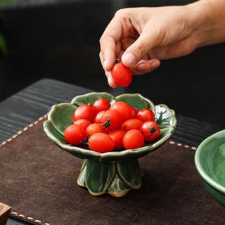 Trung Quốc Retro Zen Cao Cấp Bánh Ngọt Đĩa Làm Mới Gốm Trái Cây Đĩa Trà Chiều Đĩa Ăn Nhẹ Tinh Tế Cung Cấp Tấm YICV