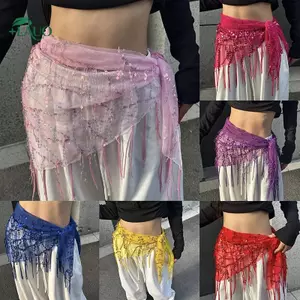 Springevenstar Đa Năng Bụng Khiêu Vũ Eo Dây Xích sel Tam Giác Khăn Thắt Lưng Jazz Phụ Kiện Khiêu Vũ Ấn Độ Ngày Lễ Fart Rèm Springevenstar