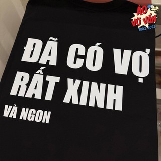 Áo thun  Đã Có Vợ Rất Ngon, Áo Thun BOXY Couple Hài Hước Premium Fit - Cotton 100% 2 chiều Mùa hè