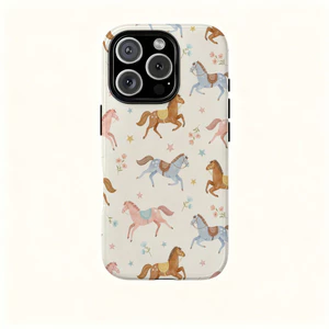 Pony Dễ Thương Thích Hợp Cho iPhone 17ProMax 16Pro 15 11 12 13 14 xs XR 17Air Vỏ Bảo Vệ Hai Lớp Chống Sốc AL9K
