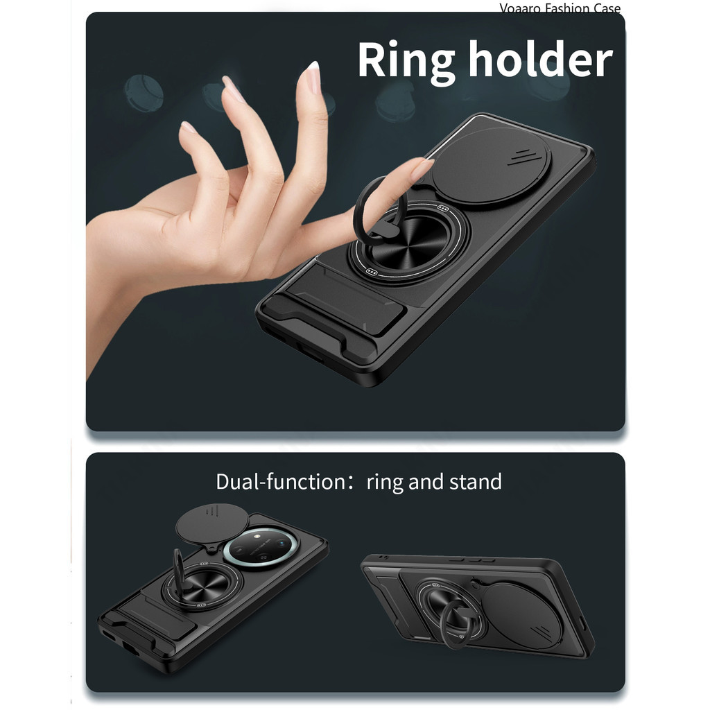 Giáp Xoay Ống Kính Trượt Funda Cho Honor X9C Ốp Lưng Vòng Từ Tính Dành Cho Honor Magic7 Lite X60 Pro Ốp Lưng Chân Đế Có Thể Gập Lại Capa