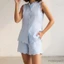 MAPLEPOET-Bộ trang phục 2 món thông thường dành cho nữ không tay Ruffle Trim Tank Tops + Quần short