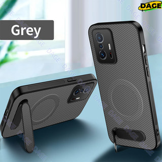 Ốp điện thoại chống sốc bằng sợi Carbon Armor Silicon cho Xiaomi 11X 11I Mi 11T Pro 12T Pro Mi 13T Pro có giá đỡ Ốp điện thoại cứng