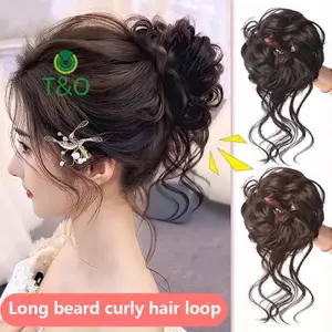 Tổng hợp xoăn Bun lộn xộn Móng vuốt Chignon Kẹp tóc đàn hồi Scrunchies Hairpieces Donut Updo Hair Pieces dành cho nữ [mới]