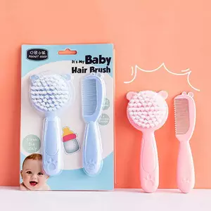 2 Chiếc Bàn Chải Tóc Cho Bé Di Động Trẻ Sơ Sinh Tập Đi Nylon Mềm Tóc Đầu Máy Mát Xa Bộ Dụng Cụ Chăm Sóc Tóc Cho Bé [Mới]