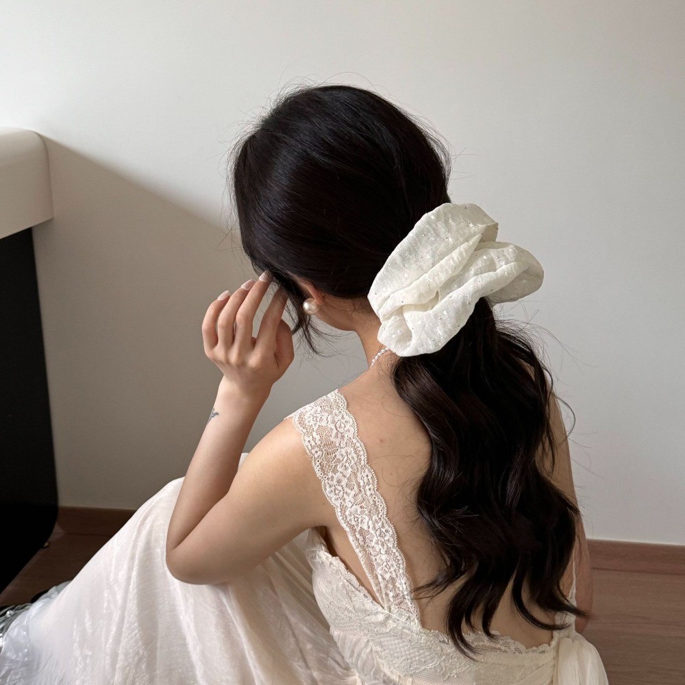 Hululu / Gypsophila Nóng Kim Cương Scrunchy Dây Buộc Tóc Cao Cấp Sang Trọng Tất Cả Trận Đấu Đuôi Ngựa Dây Buộc Tóc Phụ Kiện Tóc Dây Cao Su