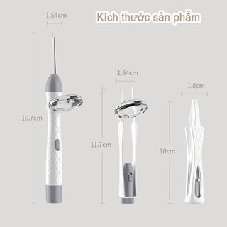 Bộ thìa tai LED cho bé Bộ thìa tai mềm bằng silicon Bộ dụng cụ làm sạch nhẹ nhàng an toàn cấp y tế