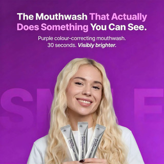 DR.DENT Purple Mouthwash 20 Uses - Gentle Whitening & Fresher Breath, Alcohol-Free