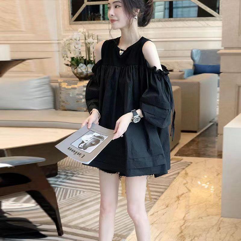 [Khuyến mãi trong thời gian có hạn] Đầm nữ nóng bỏng kiểu búp bê quây dáng rộng màu trơn sang trọng Váy mùa hè dành cho nữ