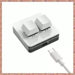 Bàn phím Mini tùy chỉnh 2 phím RGB Macro OSU Bàn phím cơ có thể lập trình để chơi game, Trắng loại A (R F C V)
