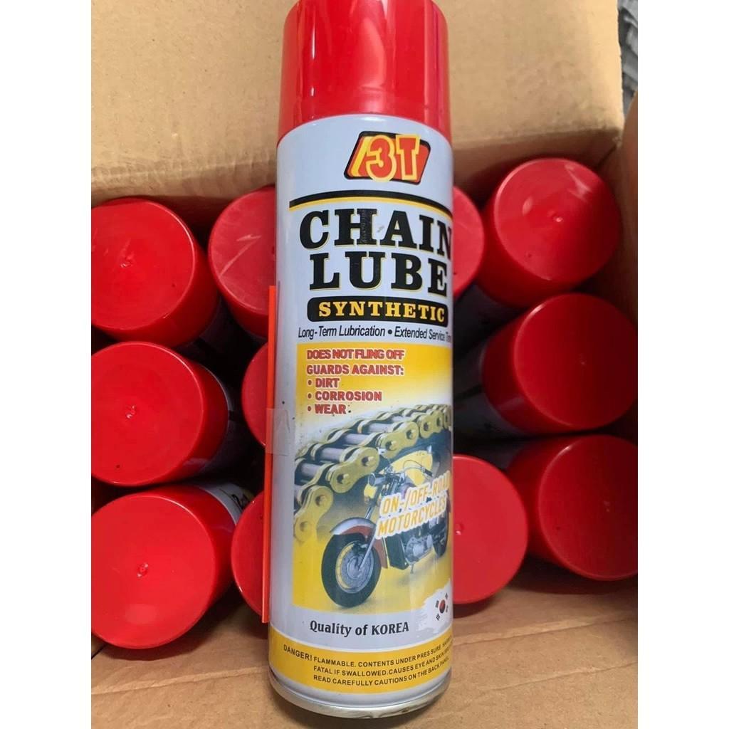 Chai xịt dưỡng xích xe máy 3T Chain Lube - Xịt dưỡng bôi trơn sên xích xe máy Phụ Tùng