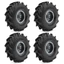 4 Bộ lốp bánh xe cao su 62mm 1.0 Inch được nâng cấp Vành bánh xe cho bánh xích RC 1 / 18 TRX4M SCX24 FMS Bộ phận nâng cấp bò đá