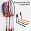 Luckyew Treo Tường Raet Giá Đỡ Tennis Raet Giá Đỡ Cầu Lông Raet Giá Đỡ Sóng Tường Móc Lưu Trữ Giữ Nhiều Vợt Ra TQ
