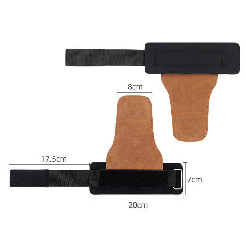 [Mar-T] Găng tay da PU hai lớp Dây đeo cổ tay để nâng tạ Tay cầm nam nữ GYM Deadlift Training Bench Press Pull-up Găng tay