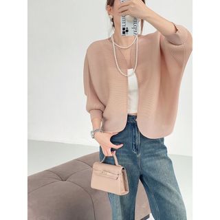 Miyake Thu Đông Phong Cách Mới Đơn Giản Rời Mỏng Hơn Nhìn Cardigan Xếp Ly Phù Hợp Với Tính Khí Áo Khoác Ngắn Thanh Lịch Nữ