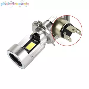 Khung Ảnh 1 Thiên Thần Mắt 30W H4 LED Đèn Pha Xe Máy Ba20d HS1 H6 Xe Tay Ga Xe Máy Đèn Pha Bóng Đèn DRL Phụ Kiện 12V-80V VN