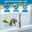 Dành cho máy bơm phân phối xà phòng tích hợp bên dưới có giá đỡ bọt biển & bộ ống nối dài cho bồn rửa nhà bếp Bạc