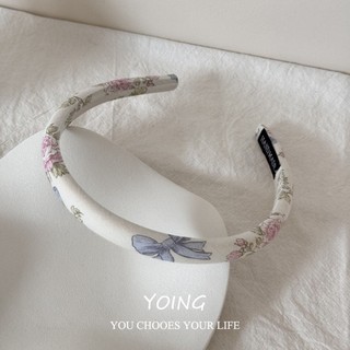 Yoing / Phiên bản Hàn Quốc Băng đô giảm tuổi dễ thương Vải hoa văn không đều Băng đô nữ