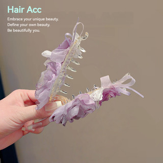 Không Khí Cảm Thấy Bên Ngoài Ánh Sáng Wisteria Series Hoa Lấy Kẹp Chuối Quá Khổ Kẹp Phẳng Đầu Đuôi Ngựa Tóc Kẹp Ngang