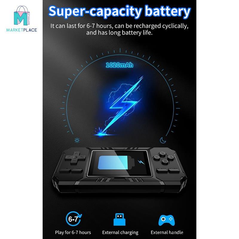 Máy chơi game cầm tay Mini cầm tay Retro Màn hình màu 8-Bit 3.0 Inch Máy chơi game LCD tích hợp 500 trò chơi