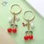 HFTOY Cherry Mặt Dây Chuyền Móc Khóa Dành Cho Nữ Dễ Thương Túi Trang Trí Đa Năng Trang Sức Chìa Khóa Ô Tô Phụ Kiện Hợp Thời Trang Charm Móc Khóa ~