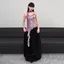 Pure Desire Gợi Cảm Hot Girl Retro Màu Sắc Tương Phản Xù Nữ Khâu Ôm Hơn Nhìn Camisole Phù Hợp Với Không Đều Top 5.19