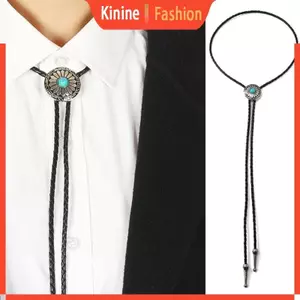 KIN Western Bolo Tie Vintage Bolo Tie Turquoise Bolo Tie nam Cao bồi cà vạt cà vạt
