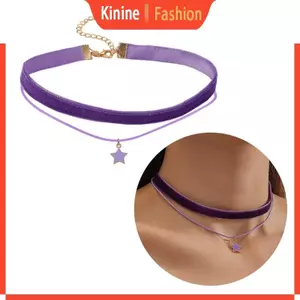 KIN Vintage Choker Chain Pentagram Ngôi Sao Mặt Dây Chuyền Lớp Vòng Cổ Choker Dành Cho Nữ