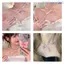 Unstop* Vòng cổ ngọc trai giả nơ hồng trái tim, choker ngọc trai phong cách cổ tích cho nữ, dự tiệc, đeo hàng ngày