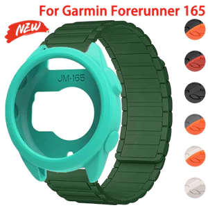 Ốp lưng silicon + dây đeo từ tính cho Garmin Forerunner 165 vỏ bảo vệ phụ kiện dây đeo thể thao mềm