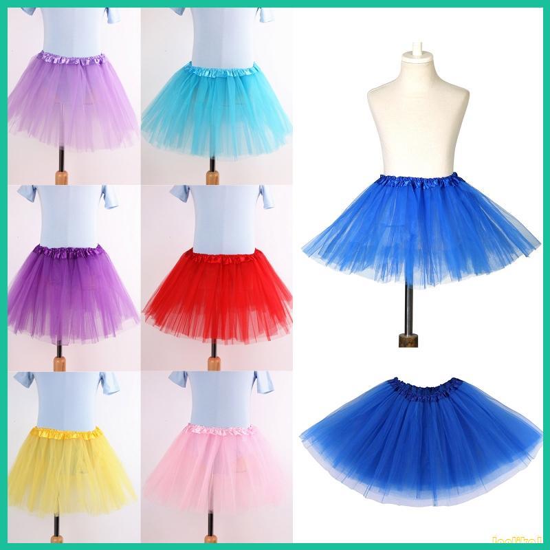 Innlike1 Trẻ Em Kid Girls Váy Ba Lê Lưới Co Giãn Váy Tutu Váy Nhảy Múa