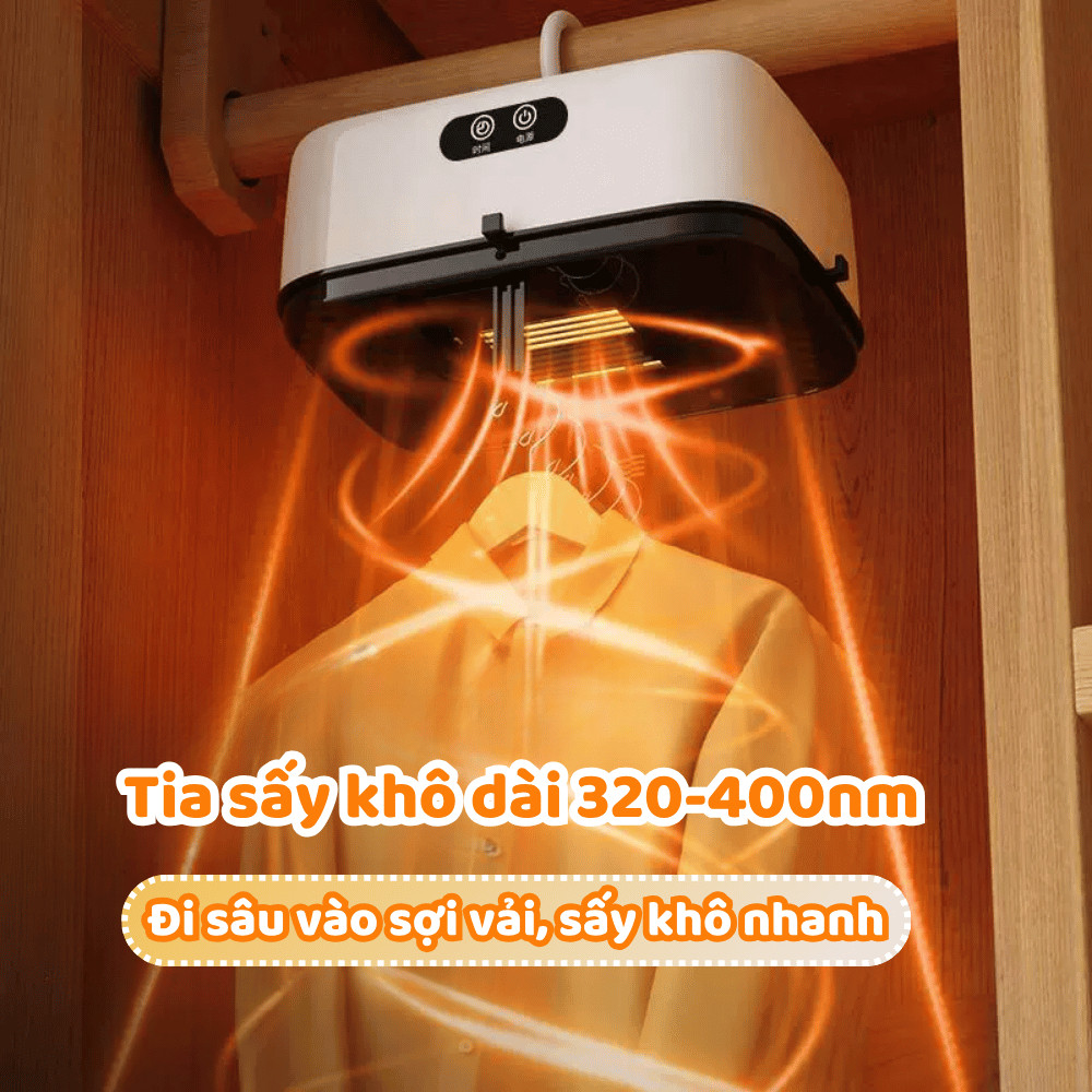 Máy Sấy Quần Áo Đa Năng Treo Tường, Khử Khuẩn, Sấy Khô Nhanh DINO, Máy Sấy Khô Quần Áo Gấp Gọn