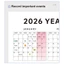 SA 2026 Lịch treo tường Công cụ lập kế hoạch hàng năm Dates 2026 Lịch xem cả năm