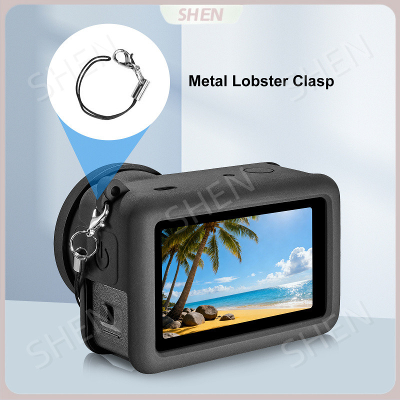 PULUZ Fat Niu Thích hợp cho DJI DJI Osmo Action 6 Camera hành động Vỏ bảo vệ silicon có dây buộc cầm tay
