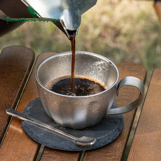 Boundless Voyage Demitasse Cup Cốc cà phê treo tường đôi Cốc cà phê Espresso có tay cầm và thìa, Máy rửa chén an toàn 3088D-New
