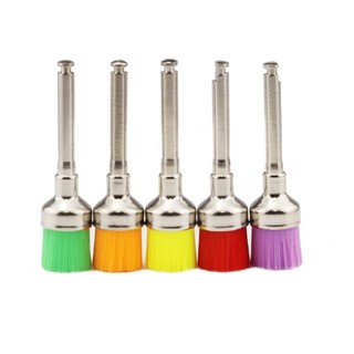 Bàn chải đánh bóng nha khoa dùng một lần Flat / Bowl / Sharp Type Nylon Nha khoa Prophy Máy đánh bóng để làm trắng răng