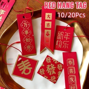 10 / 20 Cái Lễ Hội Mùa Xuân Thẻ Quà Tặng Happy Tết Nguyên Đán Bao Bì Nhãn Thẻ
