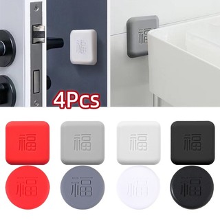 4 Chiếc Tết Nguyên Đán Fu Nhân Vật Cửa Hút Silicon Không Đục Lỗ