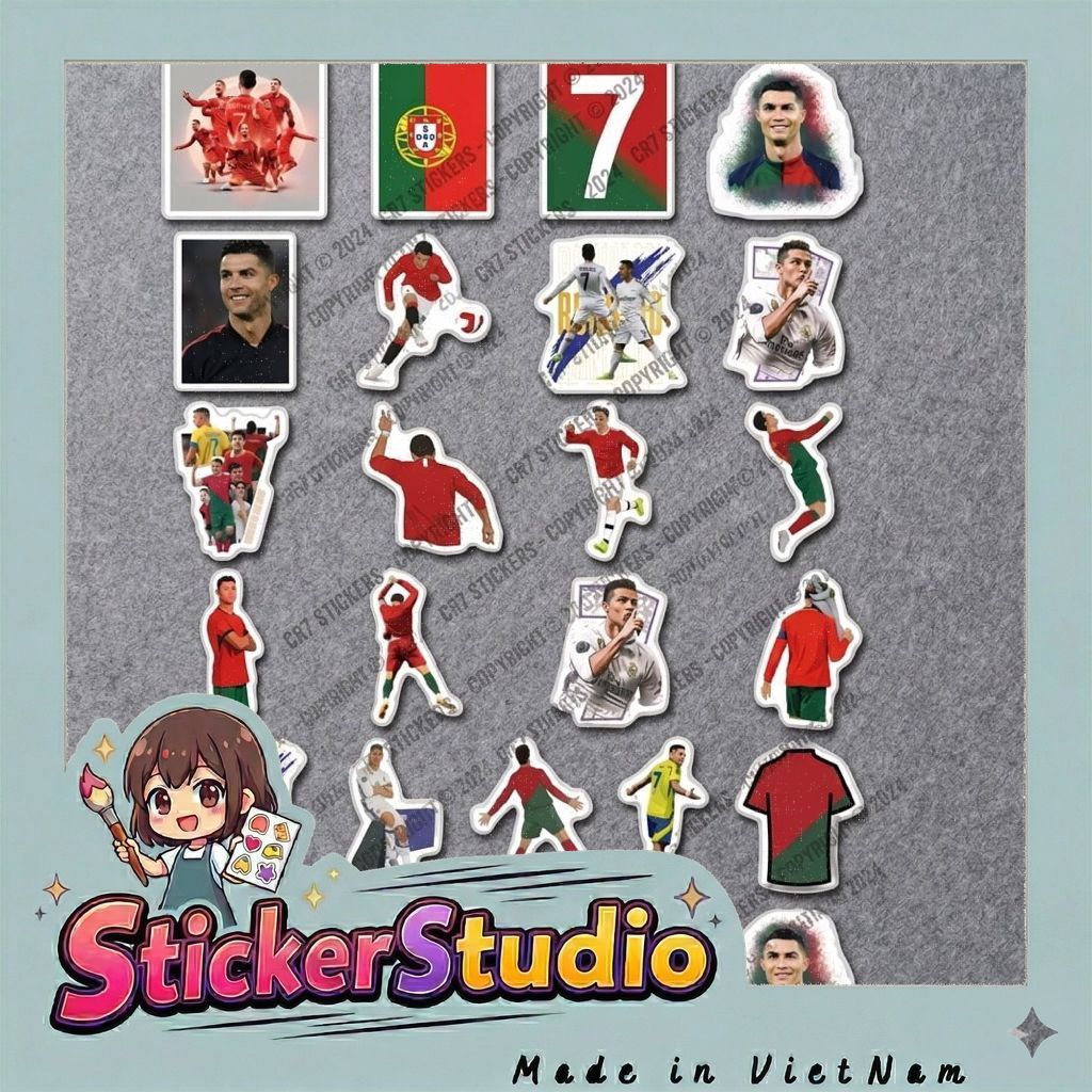 20/60/100 sticker ronaldo và messi để trang trí world cup 2026