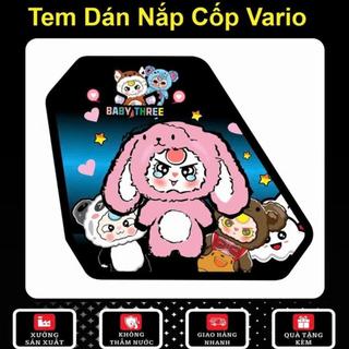 TEM DÁN NẮP CỐP VARIO 22-25  DECAL 3 LỚP MÀU IN KO PHAI