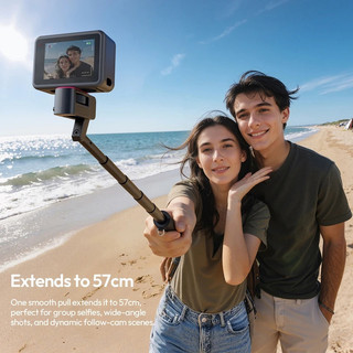 Ulanzı MT98 DJI Chân máy di động có thể gập lại cho máy ảnh hành động Insta 360 180° Có thể điều chỉnh với Vlog vít 1 / 4 "Live