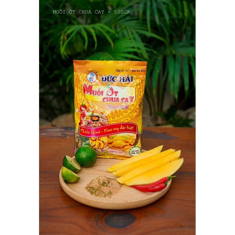 MUỐI ỚT CHUA CAY ĐỨC HẢI GÓI 500g - 100g - HÀNG CHÍNH HÃNG -Date mới, Đậm vị thơm ngon đặc biệt