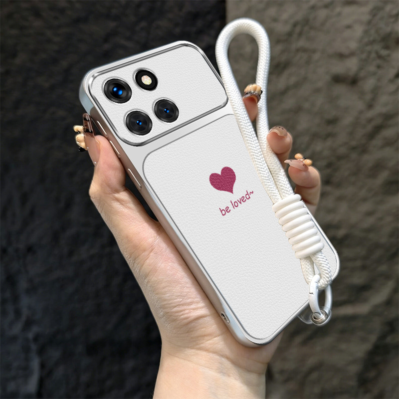 Ốp điện thoại honor X7B X7A X7C X7D X5B X5C PLUS 5G Vỏ điện thoại lo lắng Vỏ mềm chống sốc thiết kế mới cặp đôi thẩm mỹ tình yêu dành cho bé gái có dây buộc TBHSAX1