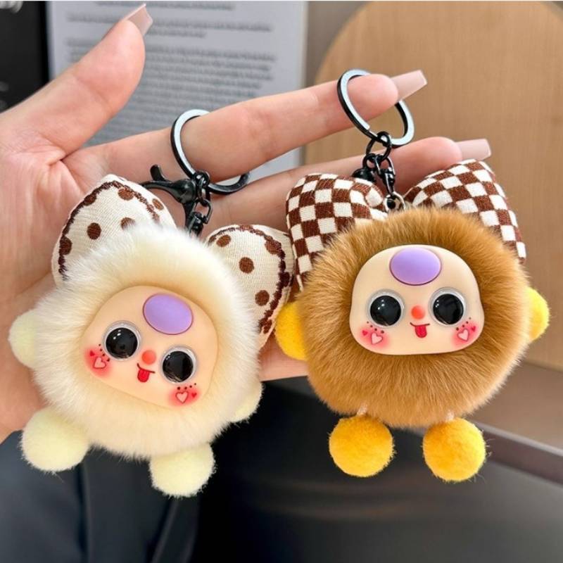 < Honeyba > Hoạt Hình Dễ Thương Sang Trọng Búp Bê Móc Khóa Tinh Tế Mềm Nhồi Bông Mặt Dây Chuyền Quyến Rũ Túi Treo Trang Trí Bé Gái Quà Tặng Đẹp