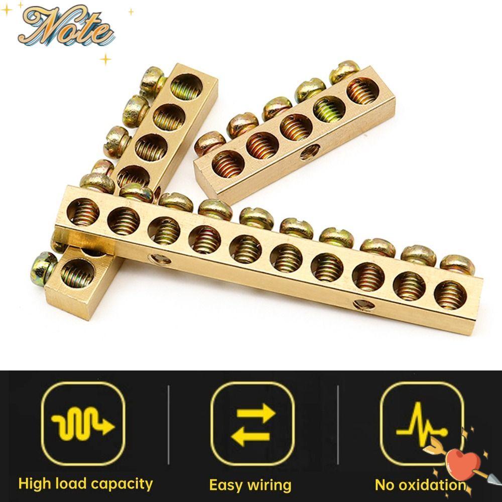 Đầu nối dây đa năng NOTE1, có lỗ vít, thanh đồng, thiết bị đầu cuối, hộp nối đất đồng thau
