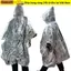 Áo mưa khẩn cấp ESSENCEH, Áo mưa nhiệt dày màng nhôm, Leo núi đa chức năng phản quang chống gió Poncho Áo mưa leo núi ngoài trời