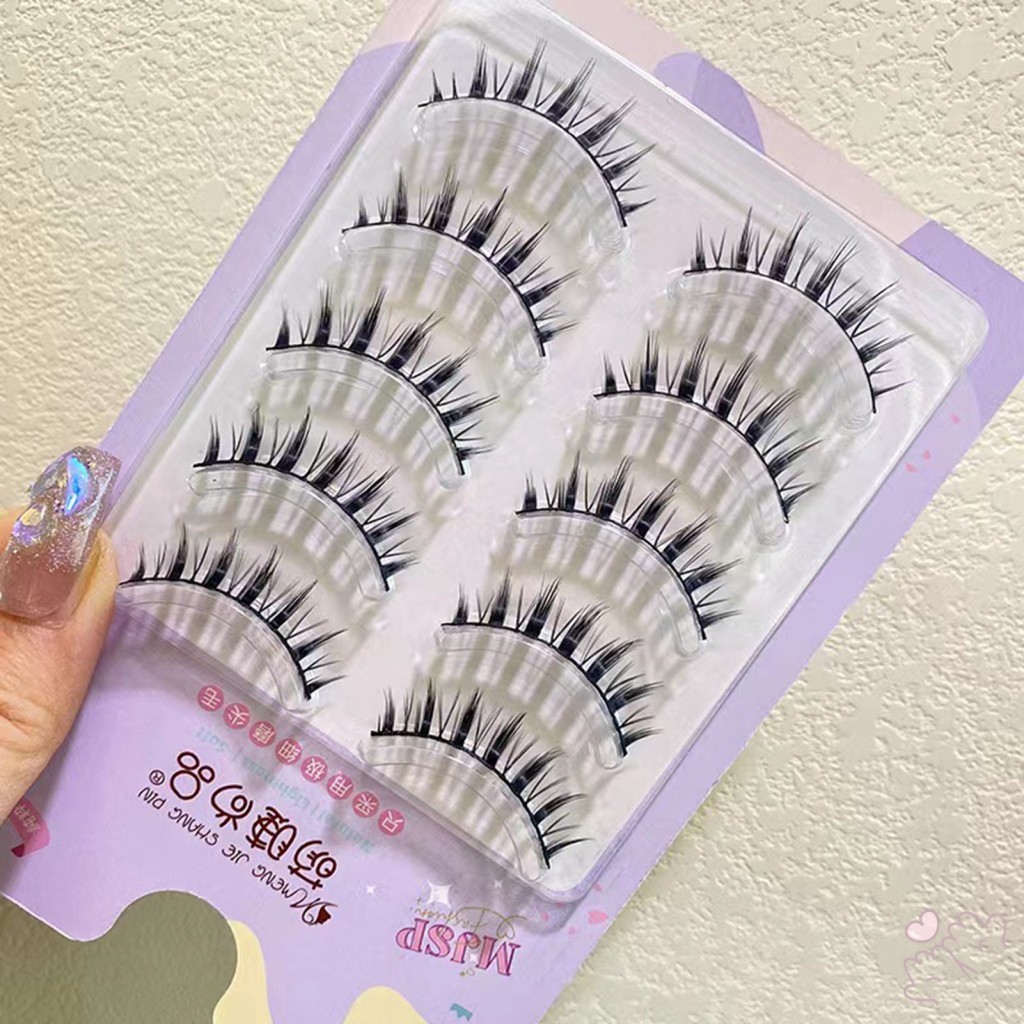 5 Đôi Lông Mi Giả Khối Lượng Lông Tơ - Lông Mi Dài Dày Cho Nữ Bé Gái
